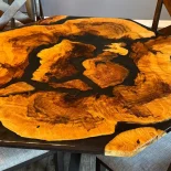 Black Resin Oak Root Ball Dining Table