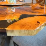 Black Resin Oak Root Ball Dining Table