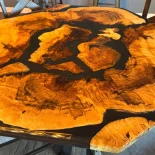 Black Resin Oak Root Ball Dining Table