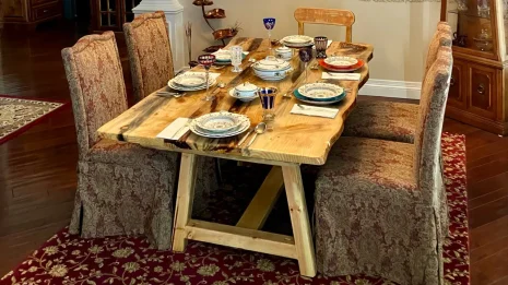 Pine Live Edge Dining Table