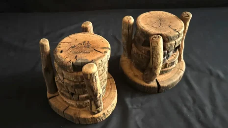Red Oak Coaster Set