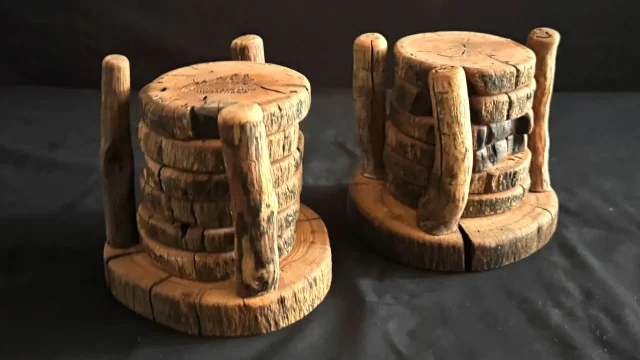 Red Oak Coaster Set