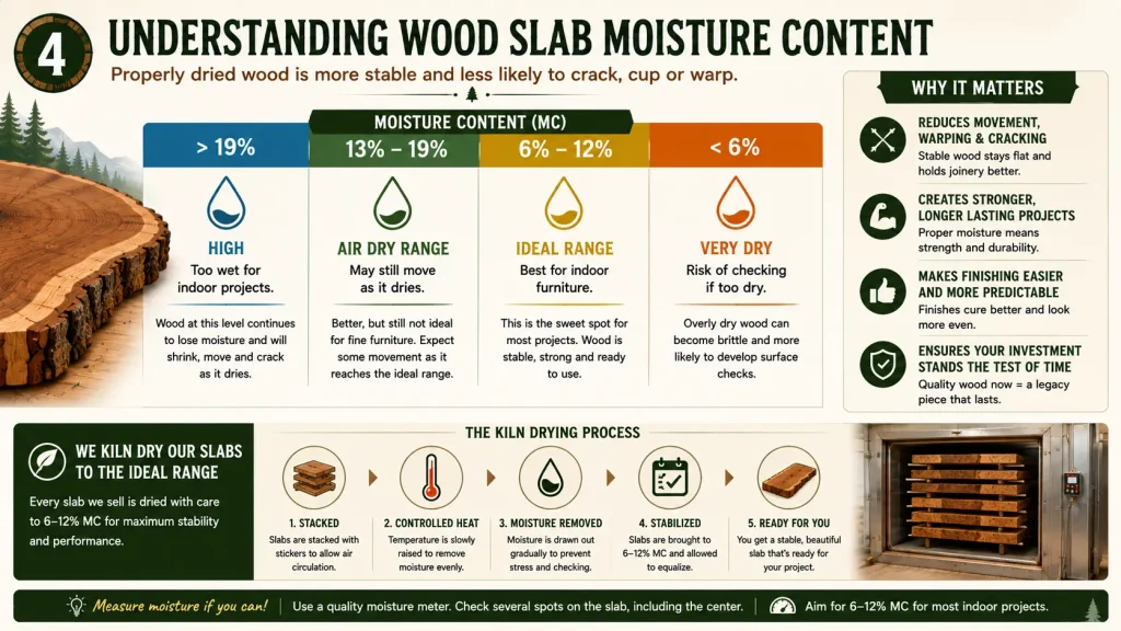 Understanding Wood Slab Moisture Content